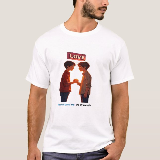 Camiseta Não cresça nostalgia amor (Frente)