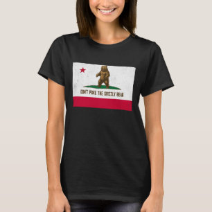 Camiseta Não Cutuque a Bandeira Divertida da Califórnia do