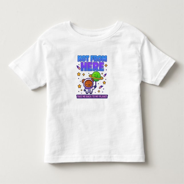 Camiseta Não Daqui, Urso Astronauta (Frente)
