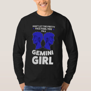 Camiseta não deixe a cara bonita enganar você sou uma gêmeo