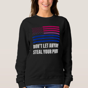 Camiseta Não deixe ninguém roubar sua bandeira bissexual