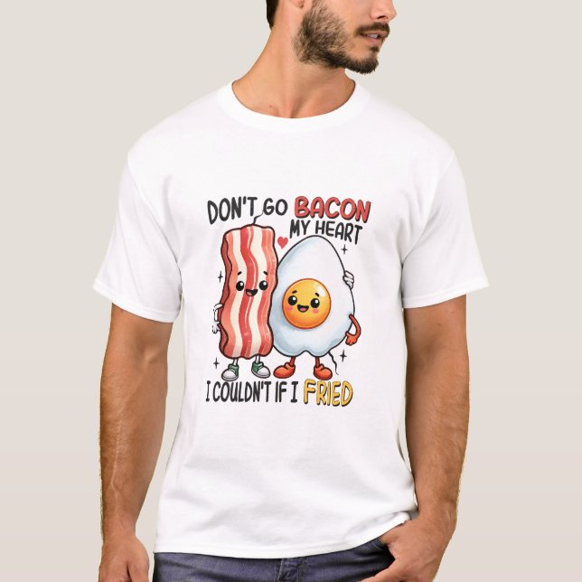 Camiseta Não Deixe o Bacon Meu Coração (Frente)