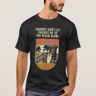 Camiseta Não deixe os amigos irem para o oceano só de praia