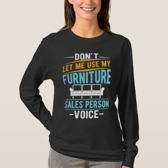 Camiseta Não Deixe Que Eu Use a Minha Voz de Vendedor de Mó (Frente)