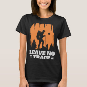 Camiseta Não deixe rastros de entusiastas ao ar livre