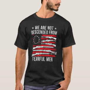 Camiseta Não Descendemos Da Fedorosa Bandeira Dos Eua