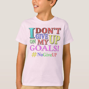 Camiseta "NÃO DESISTA DOS OBJETIVOS" Design. Compre agora