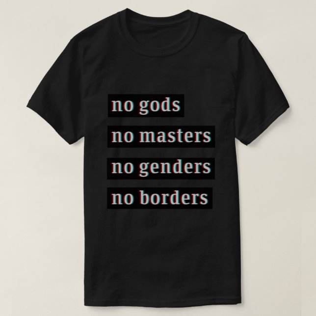 Camiseta não deuses nenhum mestrado nenhum gênero nenhum bo (Frente do Design)