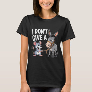 Camiseta Não Dou Um Rato Rato Engraçado Sarcástico Animal