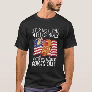 Camiseta Não É 4 De Julho Até Que Meu Cachorro Quente Chegu
