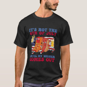 Camiseta Não É 4 De Julho Até Que Meu Cachorro Quente Chegu