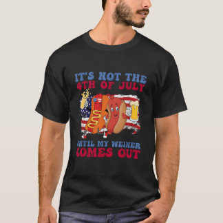 Camiseta Não É 4 De Julho Até Que Meu Cachorro Quente Chegu