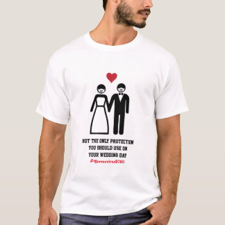 Camiseta Não é a única proteção | Wedding Coronavirus