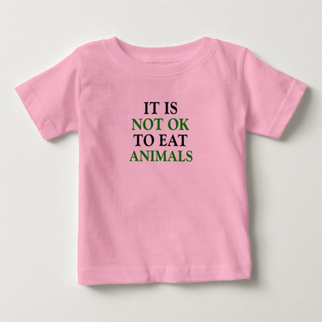 Camiseta não é bom comer animais vegan (Frente)