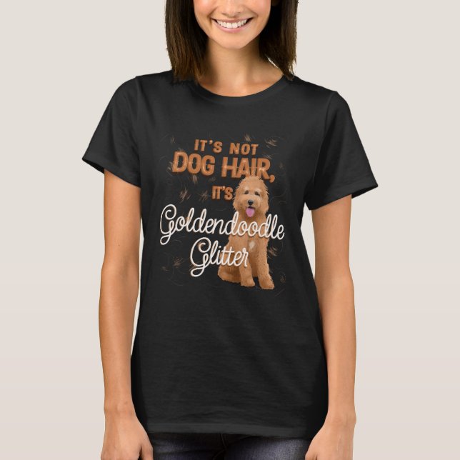 Camiseta Não é Cabelo de Cachorro, é Glitter de Dourado (Frente)