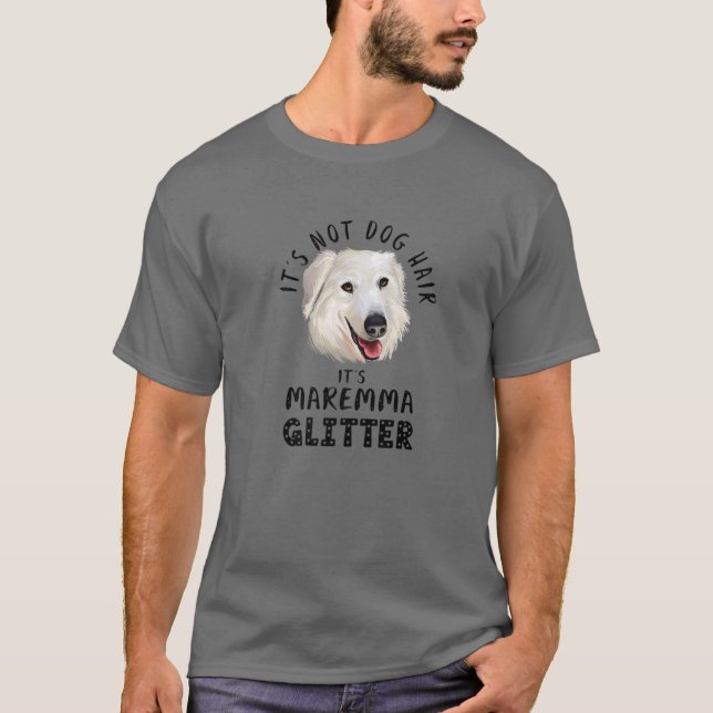 Camiseta Não é Cabelo de Cachorro É Maremma Glitter Diversã (Frente)