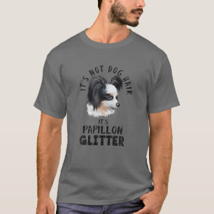 Camiseta Não é Cabelo de Cachorro É Papillon Glitter Div