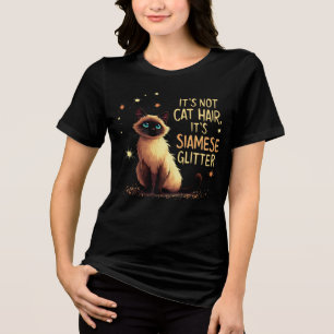 Camiseta Não é Cabelo de Gato, é Glitter Siamês