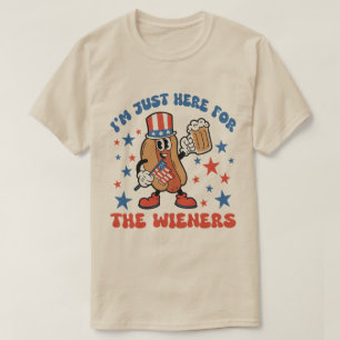 Camiseta Não é cachorro-quente de 4 de julho Bandeira ameri