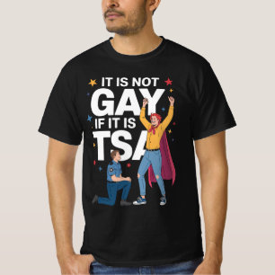 Camiseta Não é Gay Se é TSA Piadas Segurança Companhia Aére