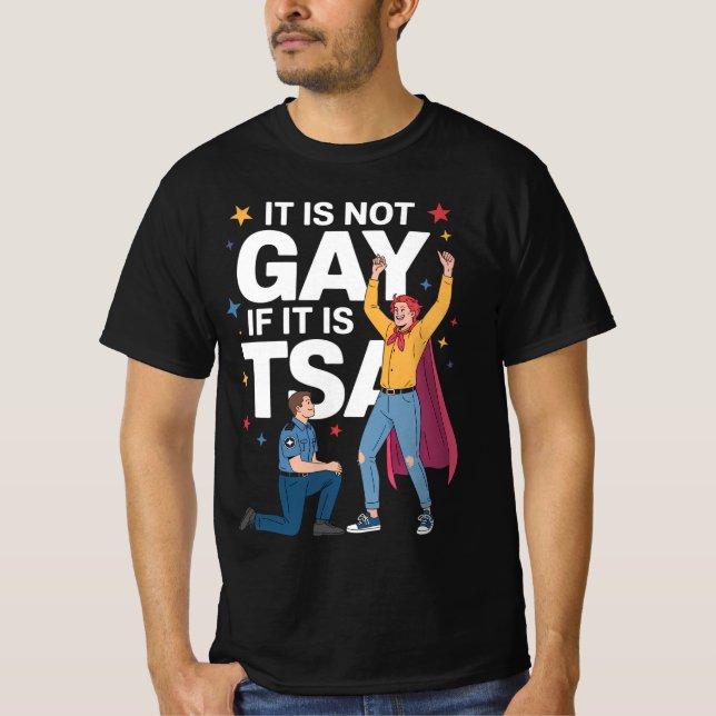 Camiseta Não É Gay Se É Uma Companhia De Segurança Engraçad (Frente)