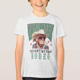 Camiseta Não é meu primeiro Rodeio Ocidental Cowboy Diverti