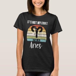 Camiseta Não é Minha Falta Gráfico do Signo Aries do Zodíac