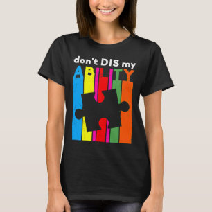 Camiseta Não é minha habilidade, consciência do autismo