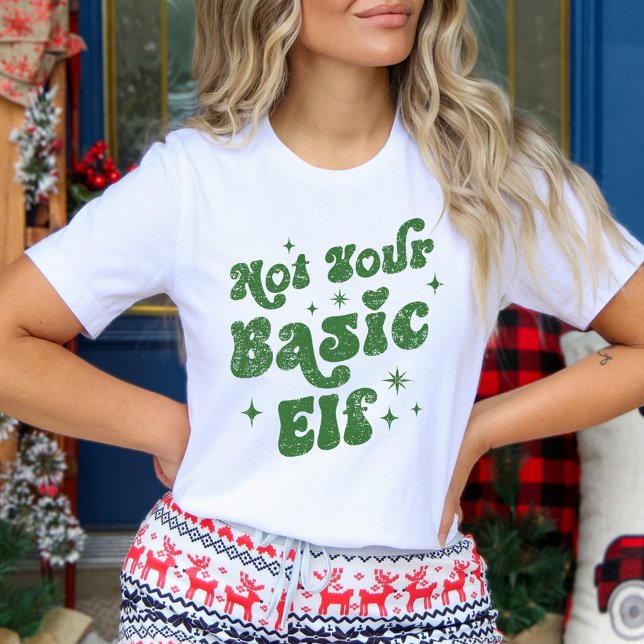 Camiseta Não é o seu Natal de Elfo Básico (Criador carregado)