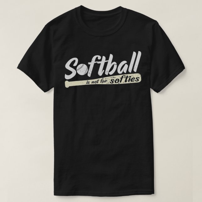 Camiseta Não É Para Softball Suave (Frente do Design)