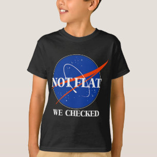 Camiseta Não É Plano Verificamos A Terra Plana Engraçada