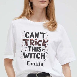 Camiseta Não é possível enganar esta bruxa com um nome pers