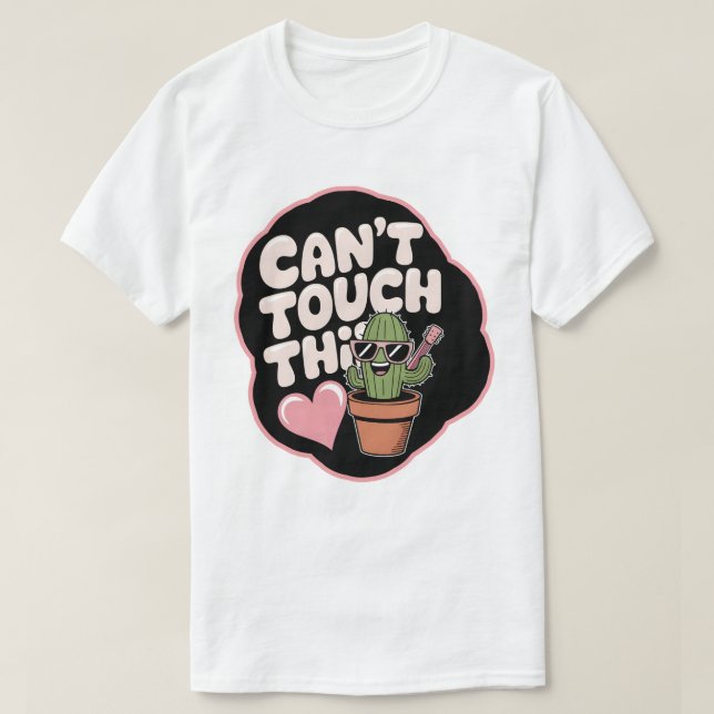 Camiseta Não é possível tocar este cacto (Frente do Design)