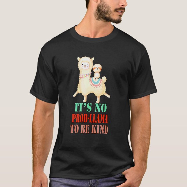 Camiseta Não É Prob Llama Para Citação de Sarcasmo (Frente)