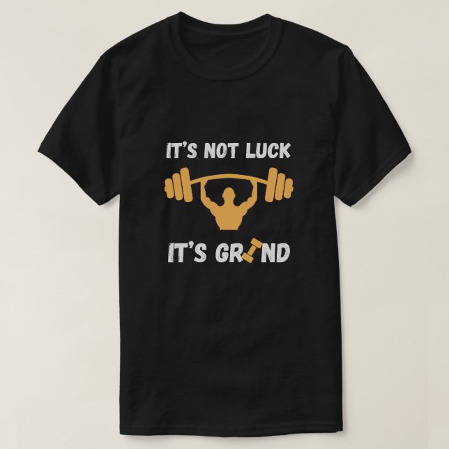 Camiseta Não é Sorte, é Esforço Citação da Academia (Frente do Design)