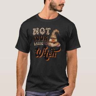 Camiseta Não É Sua Bruxa Básica Que Hat Boho Retro Hallowee