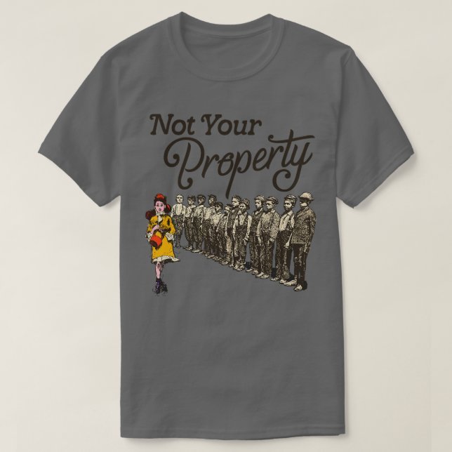 Camiseta Não é sua propriedade (Frente do Design)