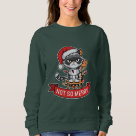 Camiseta Não é tão feliz gatinho de Natal