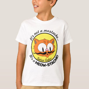 Camiseta Não é um bigode... É um MEOW-BIGODE! gato engraçad