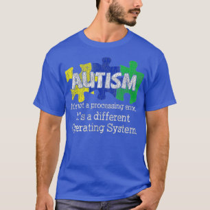 Camiseta Não É Um Erro De Processamento Autista Crianças Au