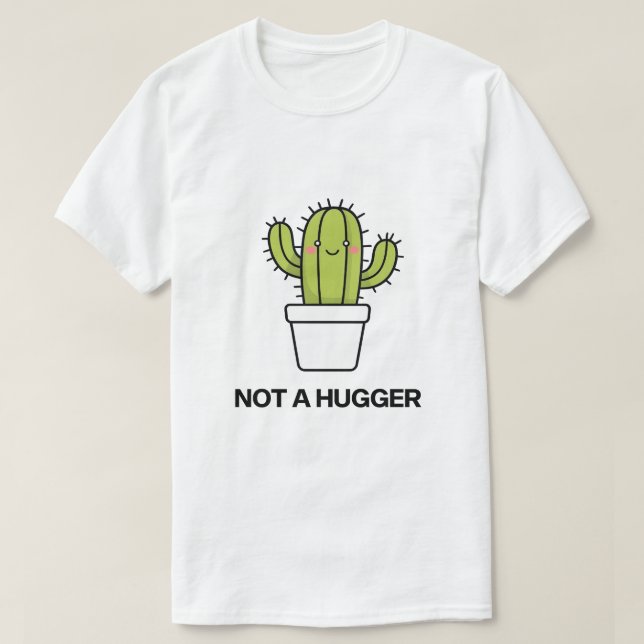 Camiseta Não é um Hugger (Frente do Design)