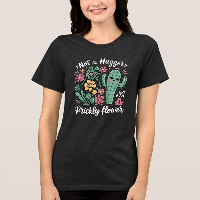 Camiseta Não é um Hugger, é só um doce prazer em Cactus (Frente)