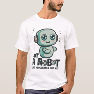 Camiseta Não é um robô, apenas programado assim