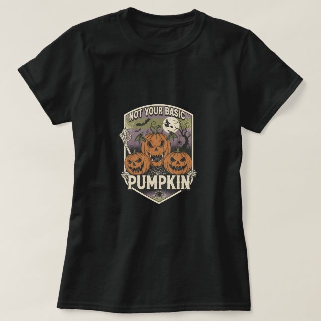 Camiseta Não é uma abóbora básica (Frente do Design)