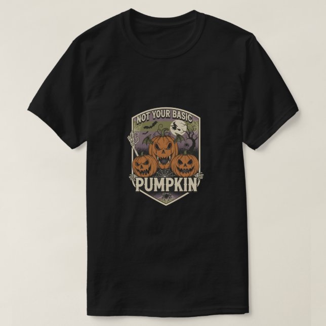 Camiseta Não é uma abóbora básica (Frente do Design)