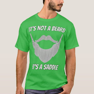 Camiseta Não É Uma Barba É Um Design Divertido De Saddle