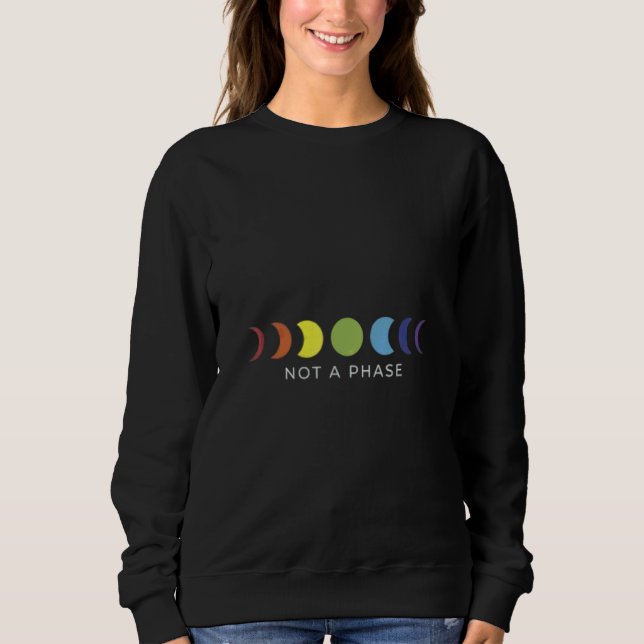 Camiseta Não é uma fase Lua LGBT Orgulho Trans Transgênero  (Frente)