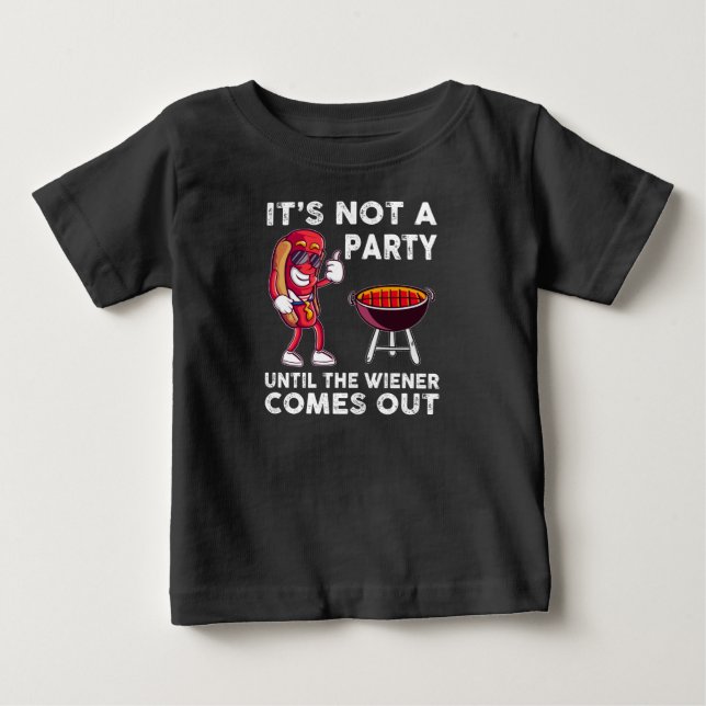 Camiseta Não é uma festa até o Wiener sair, Engraçado (Frente)