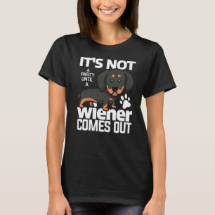 Camiseta Não é uma festa até que um prendedor saia Dachshun