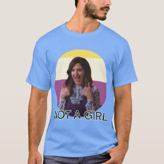 Camiseta Não É Uma Garota engraçado retrô
